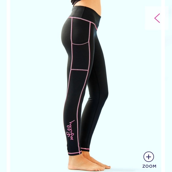 Lilly Pulitzer Leggings Workout Black 